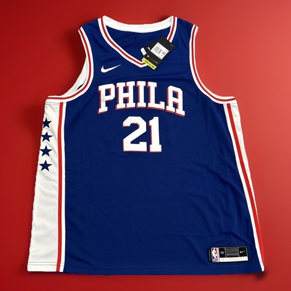Philadelphia 76ers Nike Jersey Mens XXL (56) x Joel Embiid #21 Swingman - Picture 1 of 8